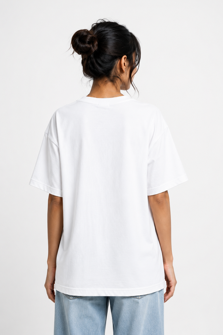 Essential Plain White Cotton T-Shirt for Women | Premium Everyday T